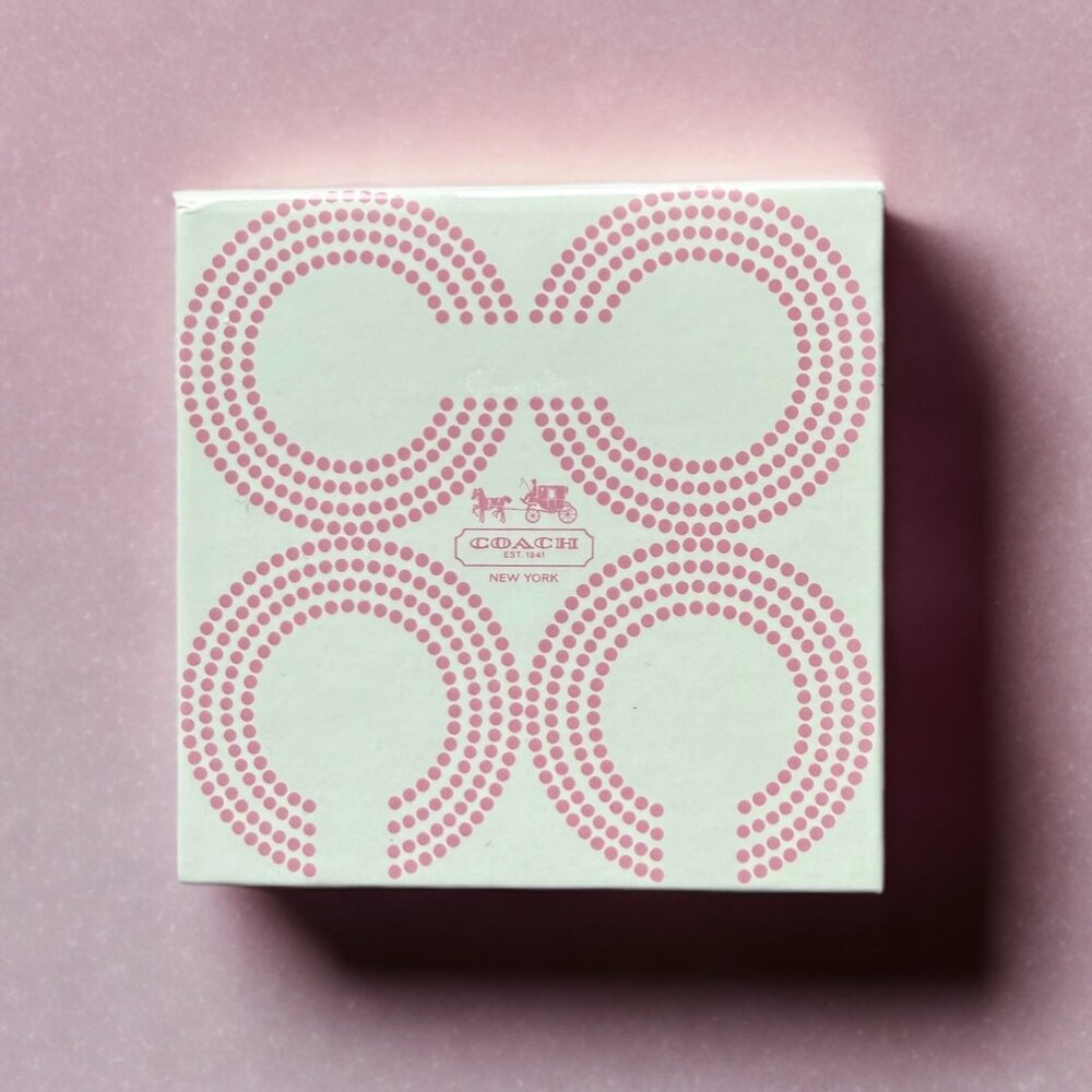 Coach Pink White Hardcover Square Note Pad Cover